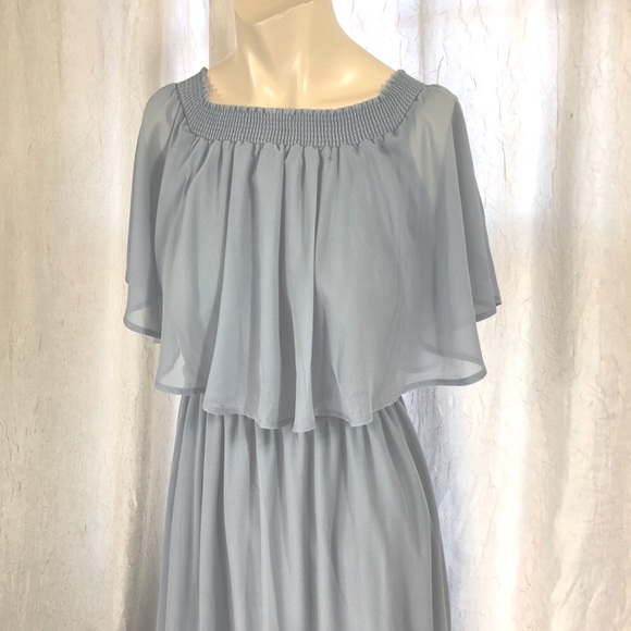 Show Me Your MuMu Dresses & Skirts - Vintage Show me your Mumu maxi dress prom ruffled blue gown rainbow bridesmaid